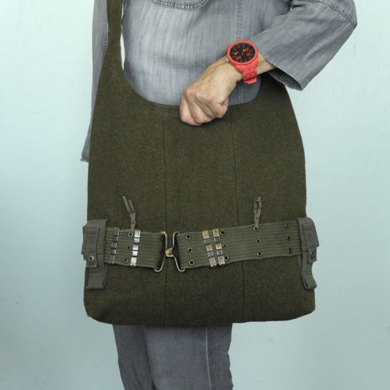 Army-blanket-hobo-bag#1